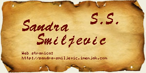 Sandra Smiljević vizit kartica